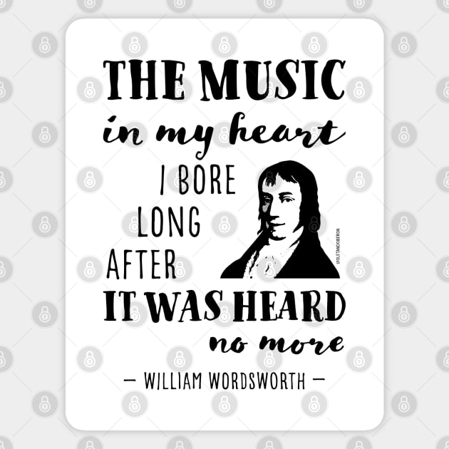 William Wordsworth the music in my heart quote Magnet by VioletAndOberon